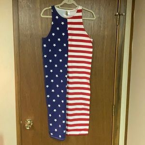 Divided American Flag Dress, size Large
